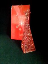 Beautiful Avon Red Majestic Lighted Tree Chrstmas Decor in Box Battery Operated picture