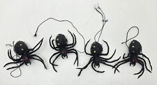 Vintage Rubber  Halloween Haunted Spider Lot Of 4 Decoration 2.5