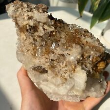 4.93LB Natural Rare Beautiful Yellow QUARTZ Crystal Cluster Mineral Specimen N04 picture