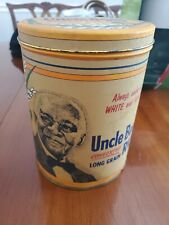 Uncle Ben’s Converted Rice Tin 64oz Vintage 1985 Advertising Banned Always Fluff picture