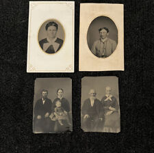 Antique Civil War Era Tintypes Set Of Four Creepy Macabre Serial Killer Vibes picture