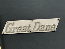 Vintage Great Dane Semi Truck Trailer Emblem Plaque  Metal nameplate badge logo picture