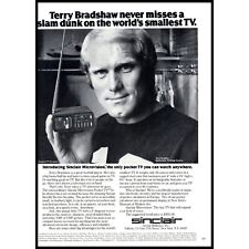 1978 Sinclair Microvision Portable TV Vintage Print Ad Terry Bradshaw Wall Art picture