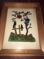 Vintage Hummel Reverse Painted Glass Aug Wilhelm Germany  picture