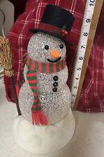 Vintage Avon Chilly Sam Light Up Snowman Color Changing Lamp Christmas Decor 10” picture