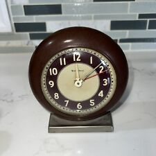 (E46) - Vintage Waterbury 1940s Art Deco Alarm Clock -  UNTESTED - Needs Repair picture