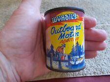 VINTAGE WYNOILS OUTBOARD MOTOR  BOAT ADDITIVE OIL 4oz FULL CAN GRAPHICS COLORS picture