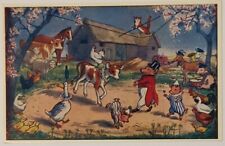 Vintage Postcard Molly Brett PC 301 Anthropomorphic Animals Farmyard Circus picture