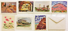 Israel Jewish Vintage New Year Greeting Cards Collection Lot Of 7 w 6 Envelopes picture