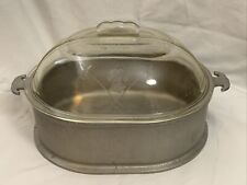 Vintage Guardian Service Hammered Aluminum Roaster Dutch Oven with Glass Lid picture