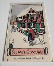 Roycroft Elbert Hubbard Early 1900s Motto Card Antique Arts Craft Era Christmas picture
