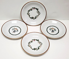 Bing & Grondahl Jette Frolich Holiday Collection Gold Trim Plates Set of 4 EUC picture