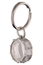 Keychain Snare Drum Silver and White picture