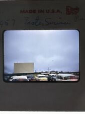 1957 Drive In Movie Theater Pueblo CO Red Border 35mm Slide Easter Service picture