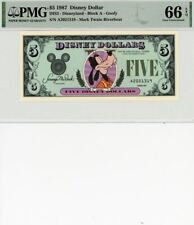 1987 $5 Disney Dollar Goofy PMG 66 EPQ (DIS3) picture