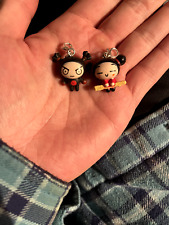 Vintage Pucca Mini Figures Pucca Garu 2x Keychain Charms Zip Pulls picture