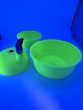 Vintage Fitzgerald Magic Maid Green Jadeite Mixing Bowls For Mixer picture