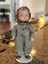 Antique Effanbee WWII 14” Skippy Aviator Composition Doll picture