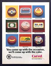 1992 Carvel Ice Cream Cakes for 9 Different Occasions photo vintage print ad picture