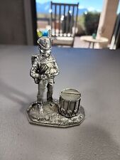 Mark Of The Gryphon US Soldier Holding Bunny W /Drum 1980 Fine Pewter Figure picture
