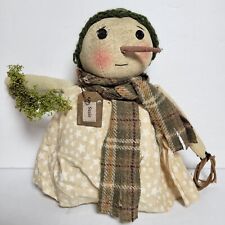 7” Suzie Snowman Pearson’s Simply Primitives weighted bottom Xmas Ornament picture