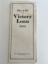 The ABC of the Victory Loan 1918 Iss by Dominion Publicity Committee Ephemera picture