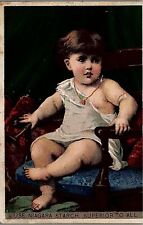 c1880 USE NIAGARA STARCH BABY ADVERTISING VICTORIAN TRADE CARD 25-203 picture