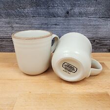 Noritake Madera Ivory Set of 2 Coffee Mug 8474 Stoneware Tea Cup Dinnerware picture