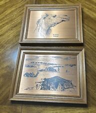 Set Of 2 Coppercraft Copper Etching By Pleasure Reproductions England.... picture