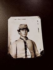  tintype of unknown young civil war soldier  tintype C575RP picture