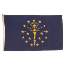 Vintage Cotton Indiana State Flag Cloth USA Torch American Old Textile Art Decor picture