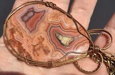 58g Polished Fairburn Agate Wire Wrapped Necklace Pendant Talisman Exquisite picture