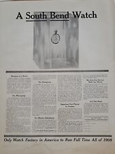 1908 South Bend Watch  S.E. Post Print Advertising Stopwatch Indiana picture