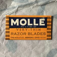 Vintage Razor Blade Molle Double Edge - VERY RARE  -  One Wrapped Blade Ohio USA picture