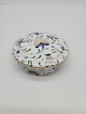COALPORT BONE CHINA PAGEANT LIDDED TRINKET BOX ENGLAND  HAND PAINTED FLORAL 4.5