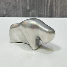 Vtg 70s Hoselton Aluminum Buffalo Bison #318 Sculpture Modern Minimal 3.5