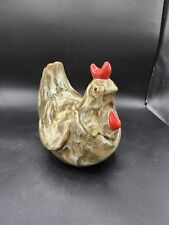 Large Vintage Ceramic Rooster Hand Made 9 