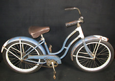 Vtg 1950 Schwinn Spitfire Bicycle Cruiser Blue Girls Bike 20