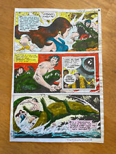 TARZAN #234 ART original color guide 1975 STUNNING FIGHTS CROCODILE JOE KUBERT picture