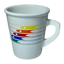 Vintage FTDA 1986 Rainbow Colors Arrows Retro Coffee Mug Cup Japan picture