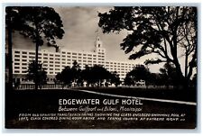 Biloxi Mississippi MS Postcard RPPC Photo Edgewater Gulf Hotel Building c1930's picture