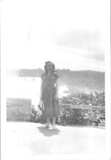 Niagara Falls Canada Side Pretty Woman Fashion Travel Risque 1940s Vintage Photo picture
