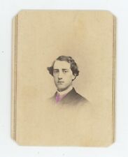 Antique Hand Tinted CDV Circa 1860s Handsome Young Man in Suit Forshew Hudson NY picture
