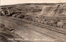 RP Postcard Missable Mountain Mine Railroad Tracks in Virginia, Minnesota~134137 picture
