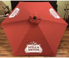 Stella Artois Beer Red Market Patio Umbrella 9’ Tall - Brand New In Box No Base picture