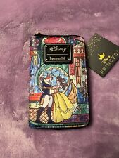 Loungefly Disney Beauty and the Beast Belle Castle Stained Glass Wallet NEW picture