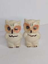 Vintage Shawnee Salt & Pepper Shakers  Winking Owls No Plugs picture