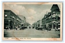 c1920's Dodge City Street Scene Kansas KS Classic Cars Postcard picture