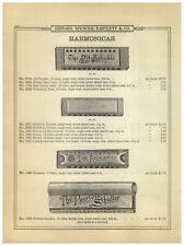 1899 PAPER AD 2 PG M Hohner Richter Kickapoo The Silbador Whaleback Peerless picture
