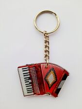 Piano Accordions Music Keyrings Red picture